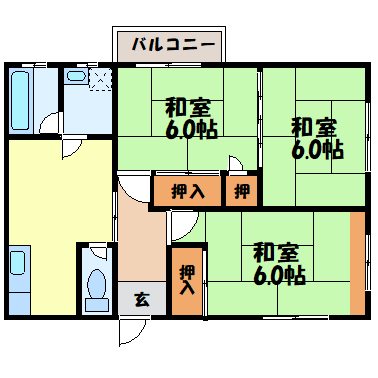 コーポリリカル B棟（小野町）の間取り