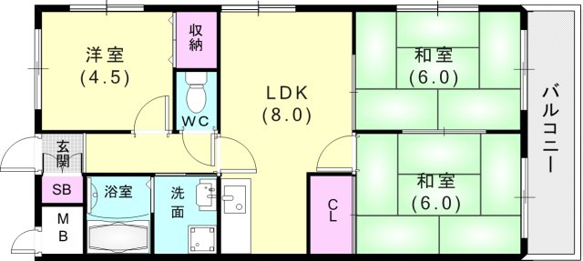 プラーフ夢野の間取り