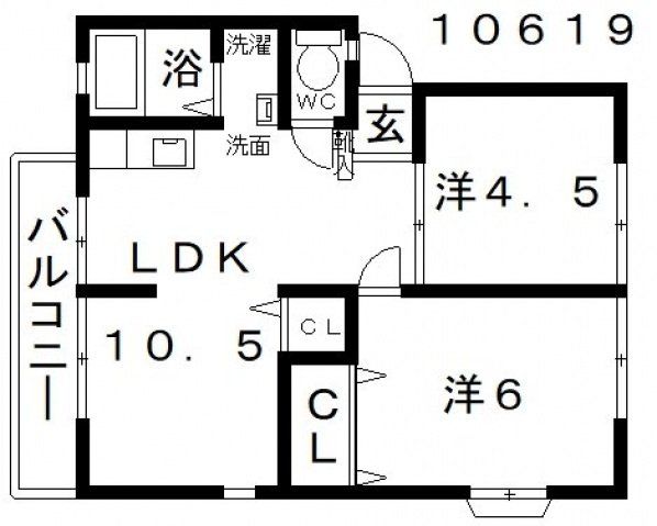 【羽曳野市島泉のアパートの間取り】