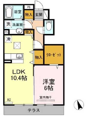 杉並区南荻窪のアパートの間取り