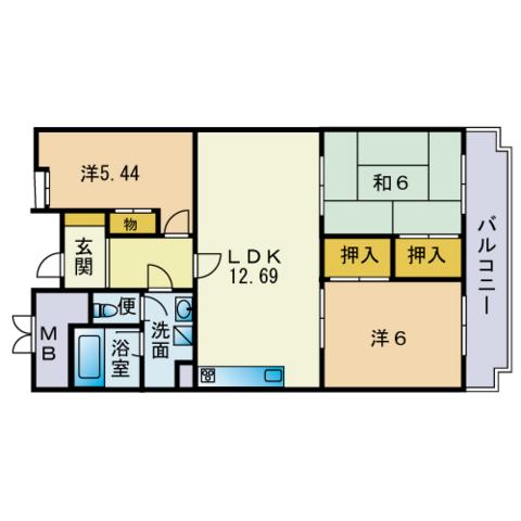 ライオンズマンション愛宕の間取り