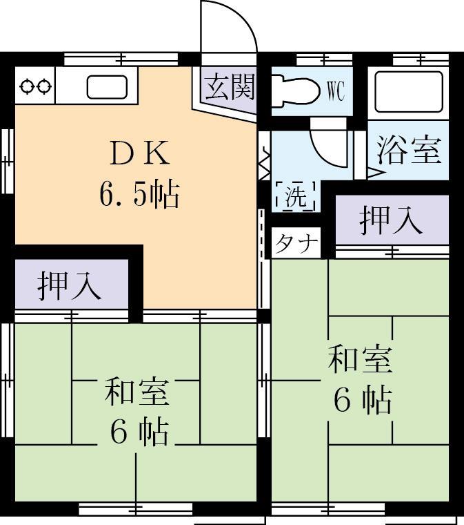 コーポミツル１の間取り