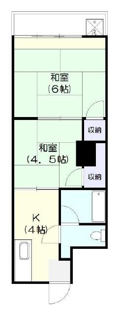 千葉市中央区本町のマンションの間取り