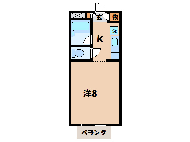 西尾市熊味町のアパートの間取り