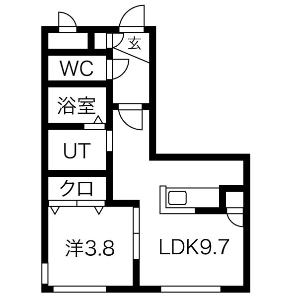 Ｈａｌｅｎｉｘ札幌医大前の間取り