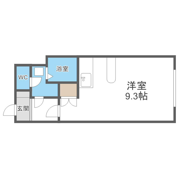 札幌市中央区北五条西のマンションの間取り