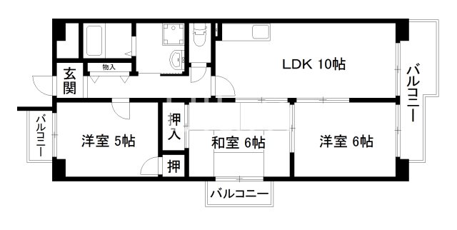 サニークレスト祥山の間取り