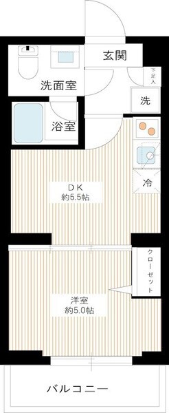 【板橋区坂下のマンションの間取り】