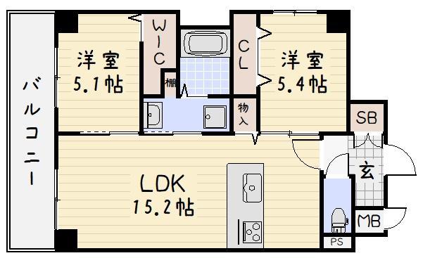 グランシャルール京町の間取り