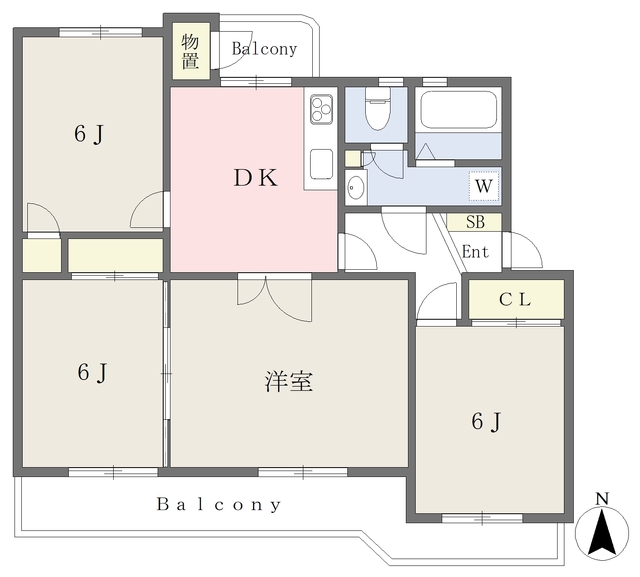 横浜市泉区和泉町のマンションの間取り