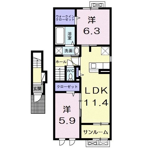 カーサ　アリエッタの間取り