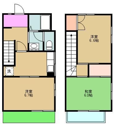 板橋区大谷口北町のアパートの間取り