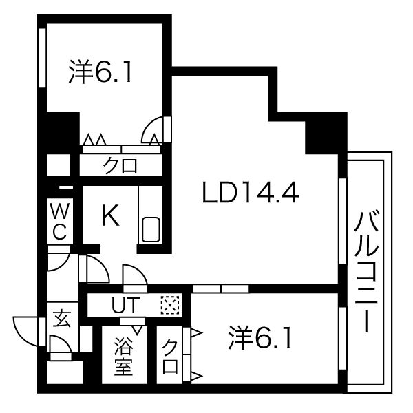 サイレンス宮の森アネックスの間取り