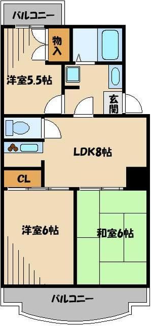 草加市柳島町のマンションの間取り