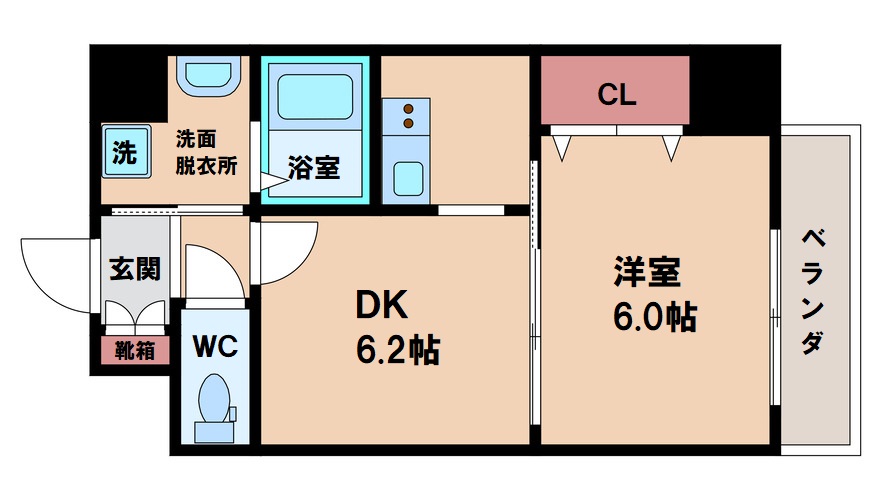 アバンサール清水丘の間取り