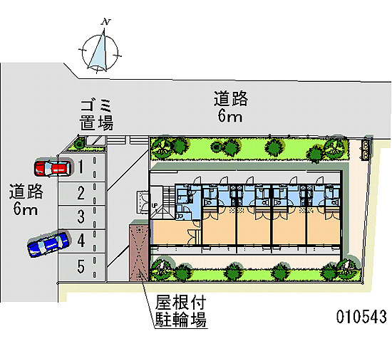 【レオパレスイクシードの駐車場】