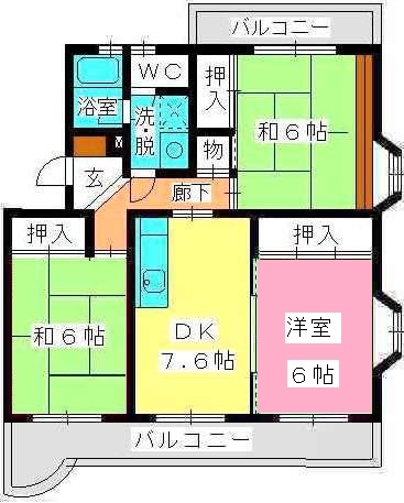 【ロイヤルハイツ泉の間取り】