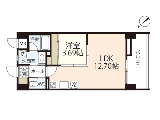 広島市西区福島町のマンションの間取り