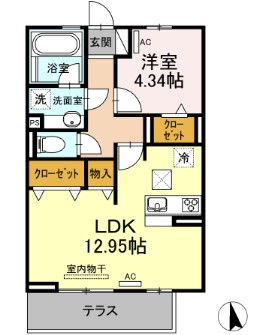 アンソレイエ　トモの間取り