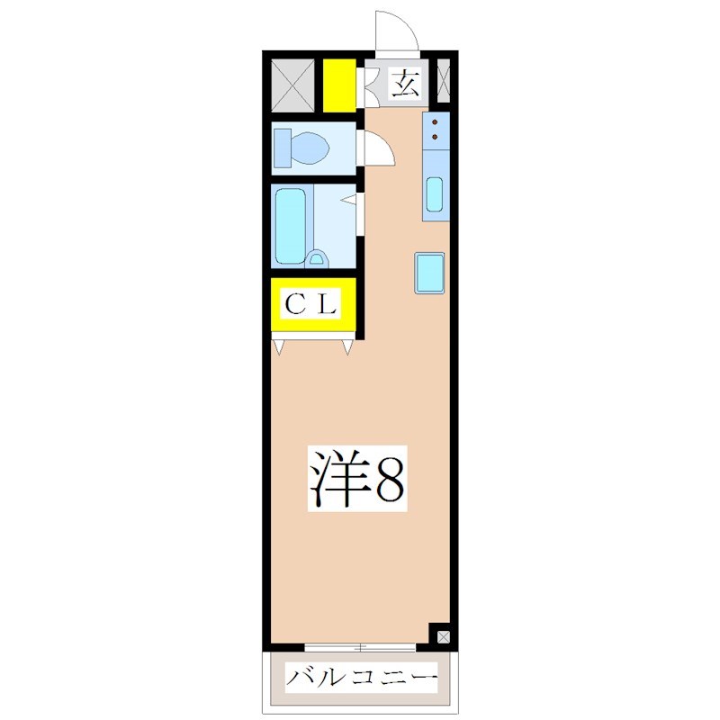 鹿児島市荒田のマンションの間取り