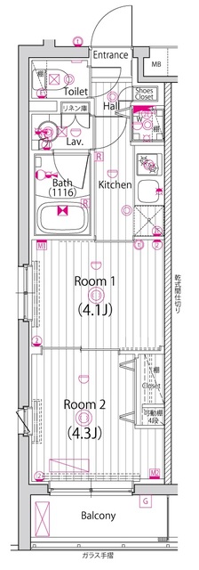 ガーラ・ヒルズ調布の間取り