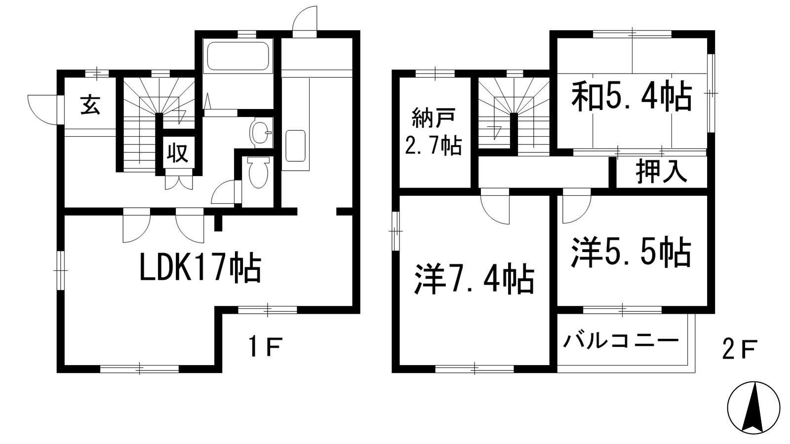 青葉台2丁目貸家の間取り