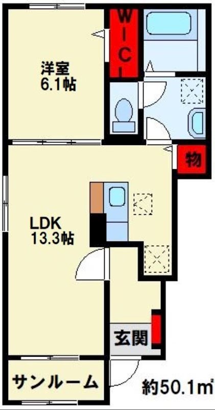 北九州市八幡西区馬場山のアパートの間取り