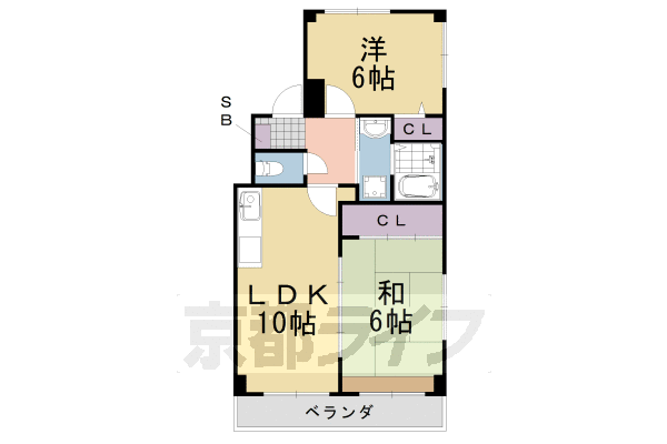 【亀岡市大井町小金岐のアパートの間取り】