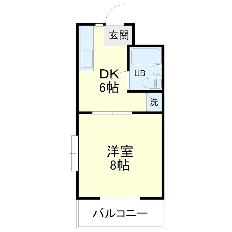 浜松市中央区渡瀬町のマンションの間取り