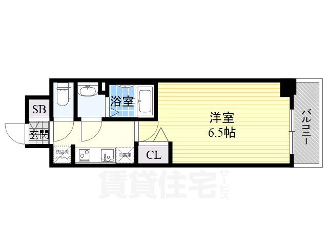 大阪市北区大淀北のマンションの間取り