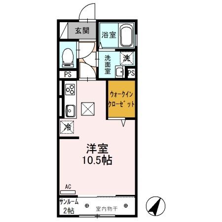 上越市大字中田原のアパートの間取り