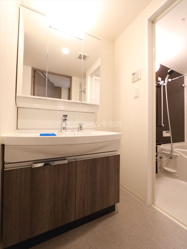 洗面設備　脱衣所　独立洗面台（シャンプードレッサー付）