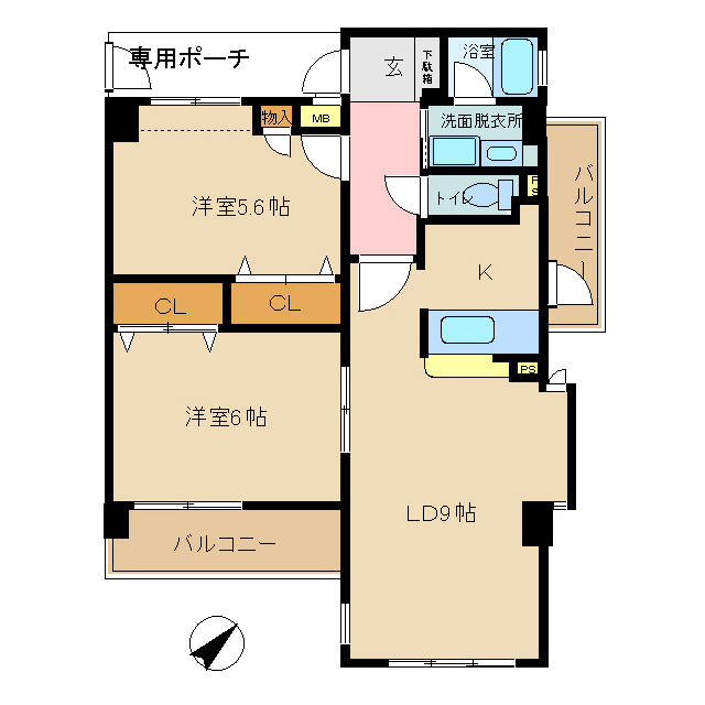 ヒルズ三番町の間取り写真