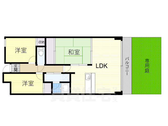 阪急宝塚線 曽根駅 徒歩14分 5階建 築35年の間取り写真