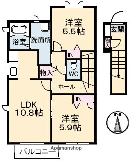 アルファ B棟の間取り写真