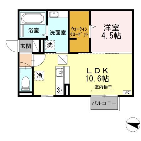 ＪＲ信越本線 越後石山駅 徒歩11分 2階建 築11年の間取り写真