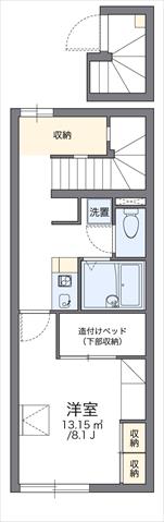 レオパレスゴールド仲座の間取り写真
