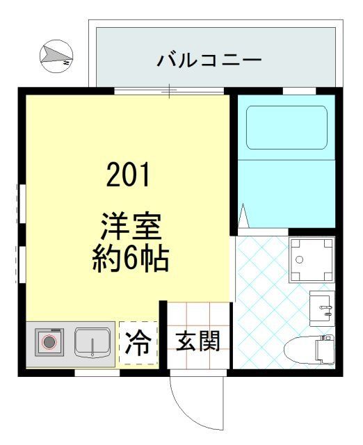 アパートメント新小岩B棟の間取り写真