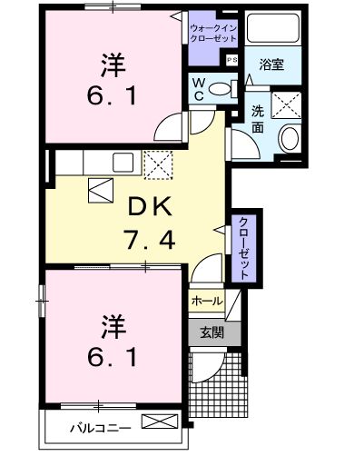 ＪＲ山陽本線 福山駅 徒歩75分 2階建 築15年の間取り写真