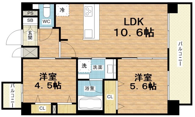 プレサンス堺筋本町エグゼブランの間取り写真