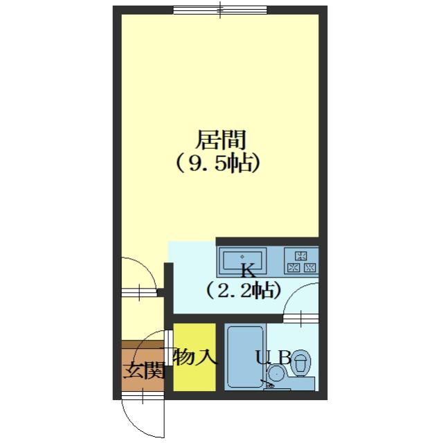 函館市大森町のアパートの間取り