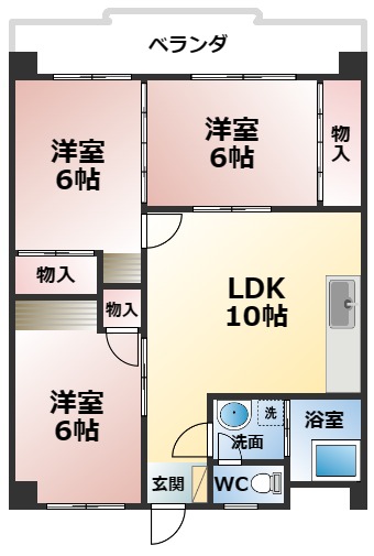 サンビレッジシンエイの間取り