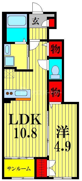 松戸市紙敷のアパートの間取り