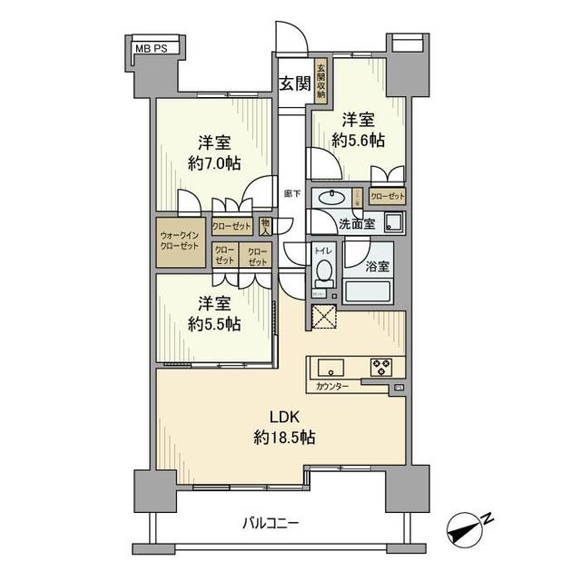 ライオンズ茅ヶ崎ザ・アイランズI街区の間取り