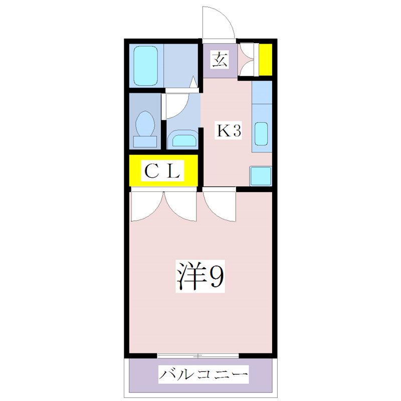 鹿児島市田上のマンションの間取り