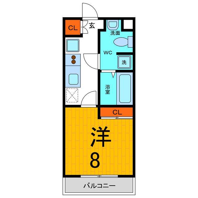 鳴門市撫養町斎田のマンションの間取り