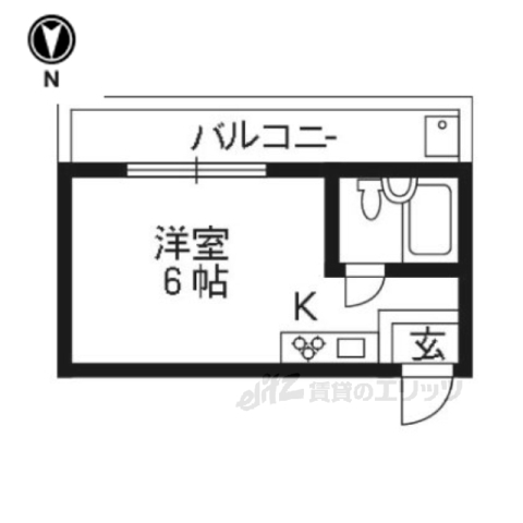 京都市下京区西七条北月読町のマンションの間取り