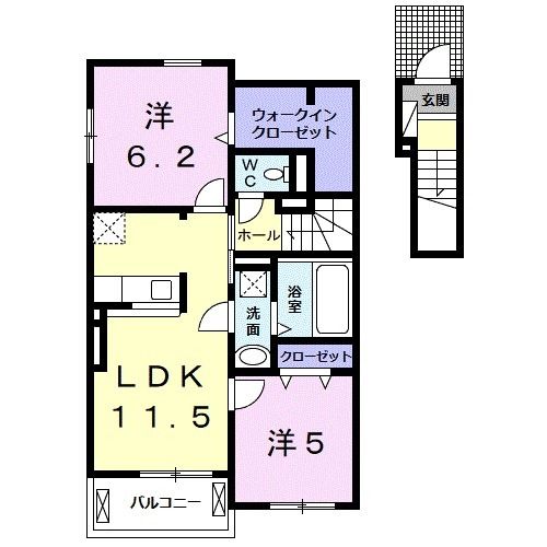 エテルノ木ノ本Ｂの間取り