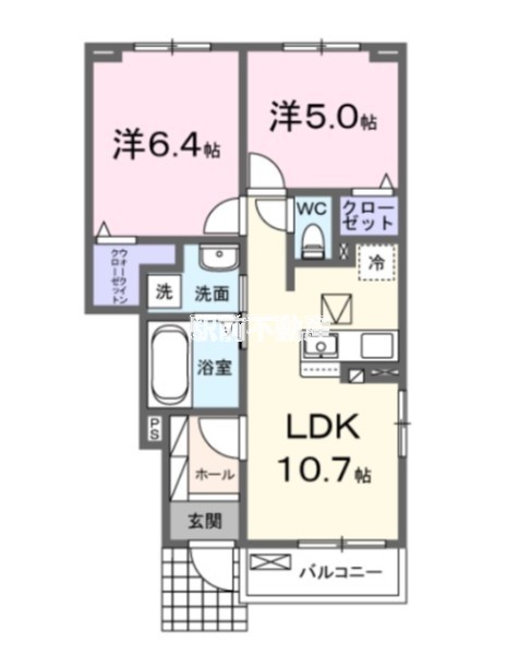 【オーブ　シャルダンＡの間取り】