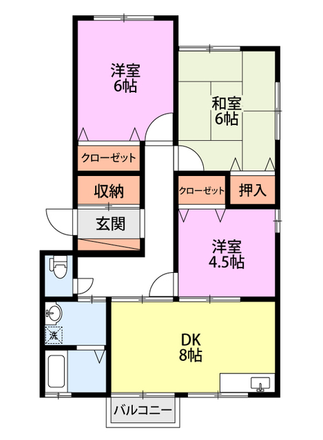 カントリーハイツＭ’ｓの間取り